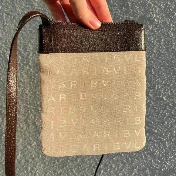 Bulgari Crossbody Bag Canvas Leather - Picture 4 of 6